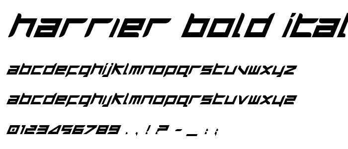 Harrier Bold Italic font